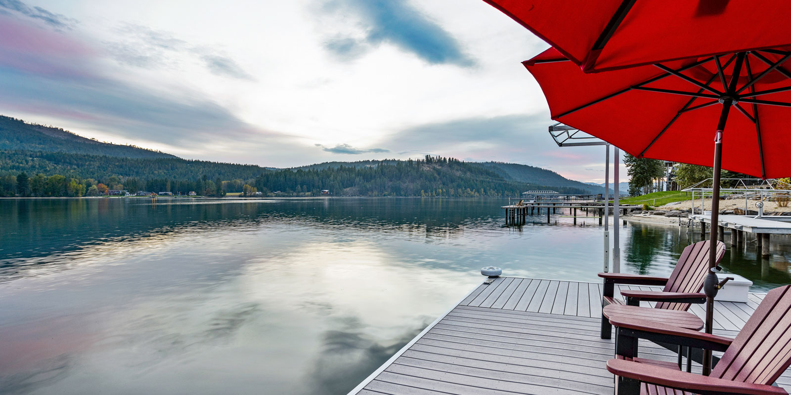 clear lake-red-umbrella